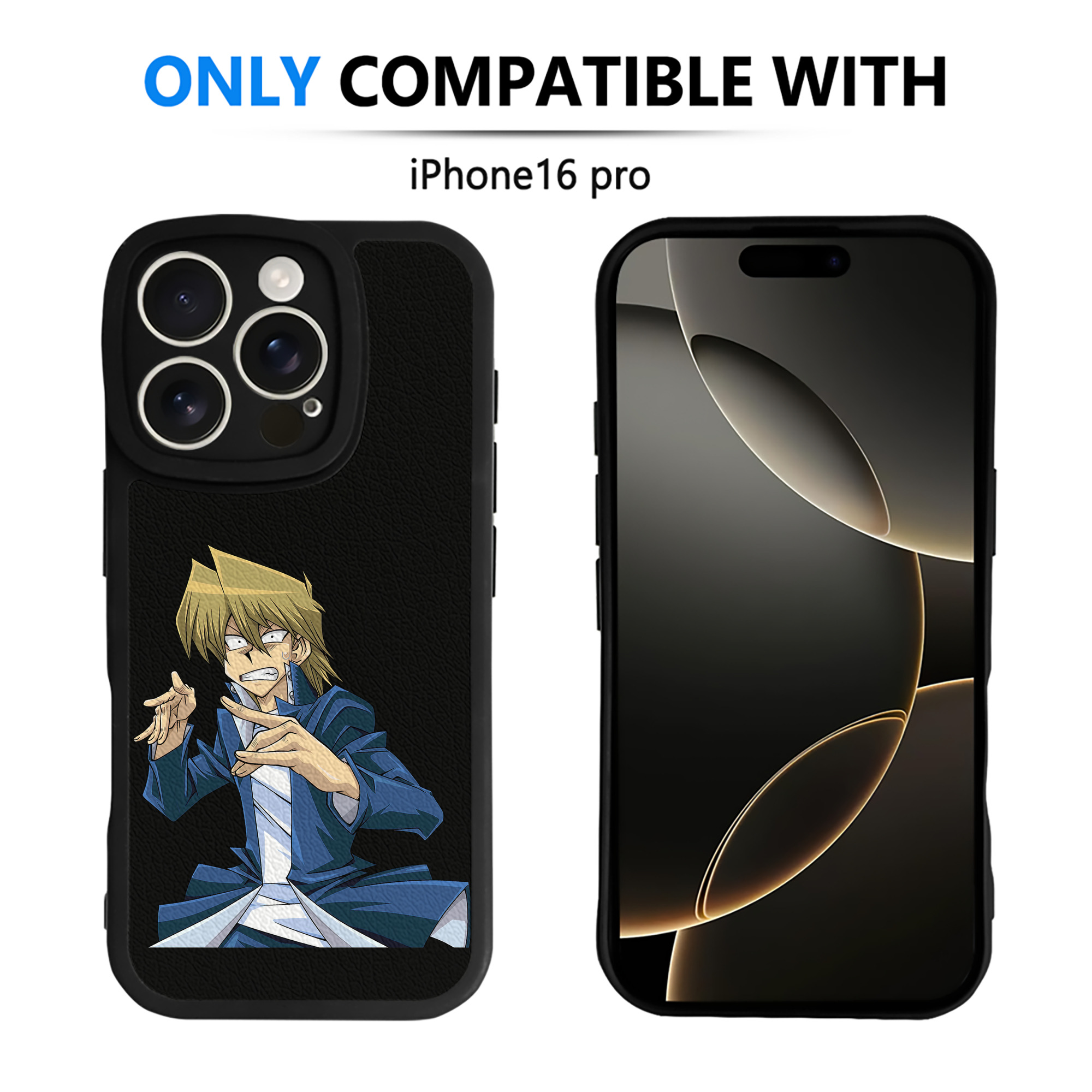 （画像用） 遊☆戯☆王 Yu-Gi-Oh! 【iPhone 16シリーズ対応】シリコンスマホケース（レザー調） 材質：シリコン